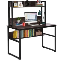 Costway Computer Desk With Hutch Bookshelf Study Wrting Desk Space Saving -HOMCOM Sales Store GUEST 014870b6 a113 4af7 aa7f 49dc6bda88a9