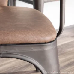 Set Of 2 Oregon Industrial Dining Chairs Antiqued Espresso - LumiSource -HOMCOM Sales Store GUEST 020d5a34 c96b 4fcc b7bb c7f414b1b003