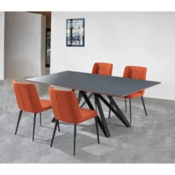 Seldovia Mid Century Dining Table Matte Black - Modern Home -HOMCOM Sales Store GUEST 02551057 7055 408f 86aa 1bae72feaff3