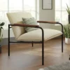 Boulevard Cafe Metal Accent Lounge Chair Ivory - Sauder -HOMCOM Sales Store GUEST 03300538 4356 456a 921e 01bde55f5a1d