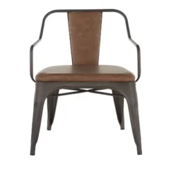 Set Of 2 Oregon Industrial Dining Chairs Antiqued Espresso - LumiSource -HOMCOM Sales Store GUEST 03ce448f b34a 4920 a0a4 9fdacd3f6a7f