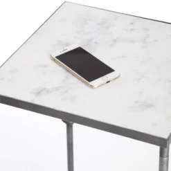 Berlin Solid Marble Side Table White - Finch -HOMCOM Sales Store GUEST 04b01fa9 dd72 40f5 b2f2 8304d1913584