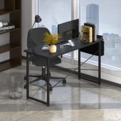 Costway Modern Computer Desk 47'' Study Writing Table W/ Storage Bag Coffee Black/Brown/Coffee -HOMCOM Sales Store GUEST 04e425e7 80f3 400c beba 937b189d06bd