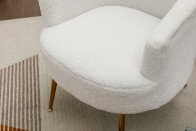 Armchair Accent Tub Barrel Chair With Gold Metal Legs-ModernLuxe 11 Armchair Accent Tub Barrel Chair With Gold Metal Legs-ModernLuxe - Image 9