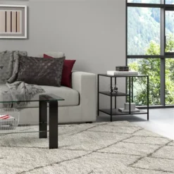 Black Bronze Side Table With Metal Shelves - Henn&Hart -HOMCOM Sales Store GUEST 0518af56 56fc 439d 9ba4 4b68620f8988