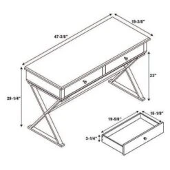 2 Drawer Campaign Desk - Linon 27 2 Drawer Campaign Desk - Linon -HOMCOM Sales Store GUEST 0642ee6c 41e7 4fd2 a32a 1935caf2cbdd