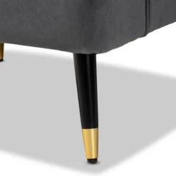 Ellard Velvet Fabric Upholstered Two-Tone Wood Accent Chair Gray/Dark Brown - Baxton Studio 19 Ellard Velvet Fabric Upholstered Two-Tone Wood Accent Chair Gray/Dark Brown - Baxton Studio -HOMCOM Sales Store GUEST 067d99af ef63 48d6 a2f5 9029e51256e0