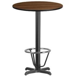 Emma And Oliver 30" Round Laminate Bar Table With 22"x22" Foot Ring Base -HOMCOM Sales Store GUEST 07d21b7a 3a9a 4573 9c1b b0cecc84e69c