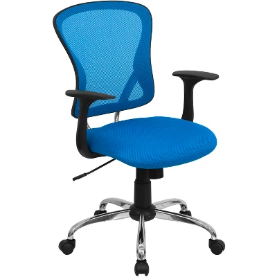 Flash Furniture Mid-Back Mesh Swivel Task Office Chair With Chrome Base And Arms 15 Flash Furniture Mid-Back Mesh Swivel Task Office Chair With Chrome Base And Arms - Image 13