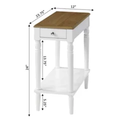 French Country No Tools Chairside Table - Breighton Home -HOMCOM Sales Store GUEST 0bdb1a41 7a9e 49db 9972 51c967596635