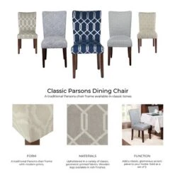 Set Of 2 Parson Dining Chair Wood/Navy Key - HomePop -HOMCOM Sales Store GUEST 0d6f5bbb 022b 429e b428 618a286157bd