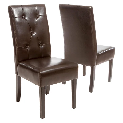 Taylor Bonded Leather Dining Chair Set 2ct - Christopher Knight Home 5 Taylor Bonded Leather Dining Chair Set 2ct - Christopher Knight Home - Image 4