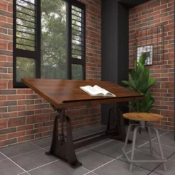 Industrial Teak Wood Console Table Brown - Olivia & May 24 Industrial Teak Wood Console Table Brown - Olivia & May -HOMCOM Sales Store GUEST 0fd26149 99f7 4752 ac2a 4364ad60b445