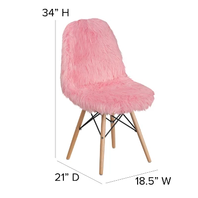 Emma And Oliver Shaggy Dog Fur Accent Chair 5 Emma And Oliver Shaggy Dog Fur Accent Chair - Image 3