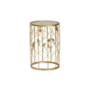 Anaya Glam Brushed Metal And Glass Leaf Accent End Table Gold - Baxton Studio -HOMCOM Sales Store GUEST 1151f0b2 159d 4ac3 8332 a58c6c4a4d6b