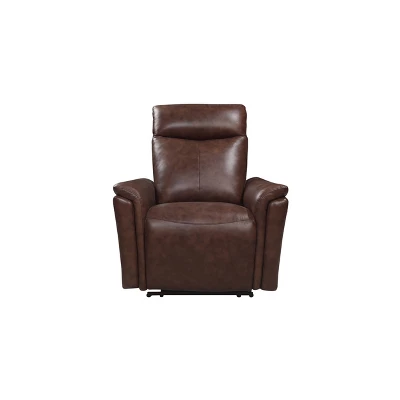 Mila Leather Power Recliner Brown - Abbyson Living 5 Mila Leather Power Recliner Brown - Abbyson Living - Image 3