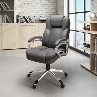 Corliving Workspace Executive Office Chair Steel Gray 5 Corliving Workspace Executive Office Chair Steel Gray - Image 3
