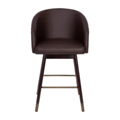 Merrick Lane Modern Wood Frame Stool With Metallic Accents -HOMCOM Sales Store GUEST 1336f94c d19c 446a 9ac2 3106bb2b2731