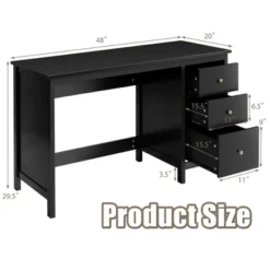 Computer Desk Study Writing Desk Home Office Workstation With 3 Drawers WhiteBlack -HOMCOM Sales Store GUEST 1412c443 53bb 42c6 be55 e0037370cc2c