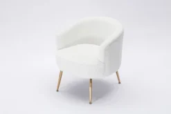 Armchair Accent Tub Barrel Chair With Gold Metal Legs-ModernLuxe 15 Armchair Accent Tub Barrel Chair With Gold Metal Legs-ModernLuxe -HOMCOM Sales Store GUEST 144df0a3 3915 41ad 8e9b 46796a52dccb