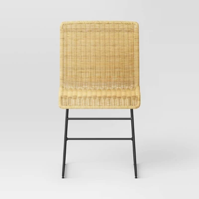 Chapin Modern Woven Dining Chair With Metal Legs Threshold - Threshold™ 4 Chapin Modern Woven Dining Chair With Metal Legs Threshold - Threshold™ - Image 2