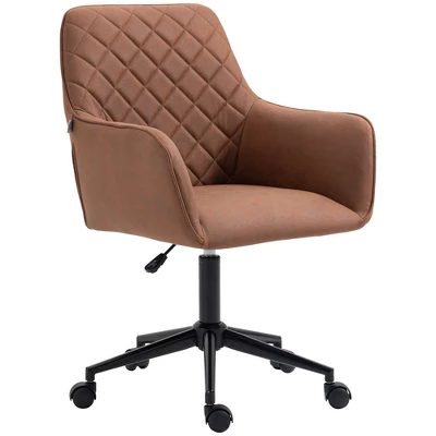 Vinsetto Mid Back Modern Home Office Chair Swivel Computer Desk Chair With Adjustable Height, Microfiber Cloth, Diamond Line Design, And Padded Armrests 5 Vinsetto Mid Back Modern Home Office Chair Swivel Computer Desk Chair With Adjustable Height, Microfiber Cloth, Diamond Line Design, And Padded Armrests - Image 3