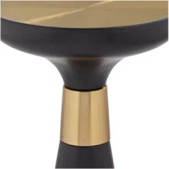 Studio 55D Modern Glam Luxe Metal Round Accent Side End Table 13" Wide Black Gold For Living Room Home House Entryway Balcony -HOMCOM Sales Store GUEST 155aeafb 5d2f 4a34 9949 43e7471e3681