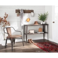 Set Of 2 Oregon Industrial Dining Chairs Antiqued Espresso - LumiSource -HOMCOM Sales Store GUEST 15ebd1d5 43d7 4545 9529 4af03a7e401c