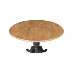 42" Nathaniel Round Dual Drop Leaf Dining Table Hickory/Washed Coal - International Concepts -HOMCOM Sales Store GUEST 1689a0ab 887b 4978 a4b3 f0c1c3838c96