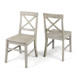 Set Of 2 Roshan Farmhouse Acacia Dining Chair - Christopher Knight Home -HOMCOM Sales Store GUEST 173e2357 00c7 4232 a8f2 f569d7a464b7