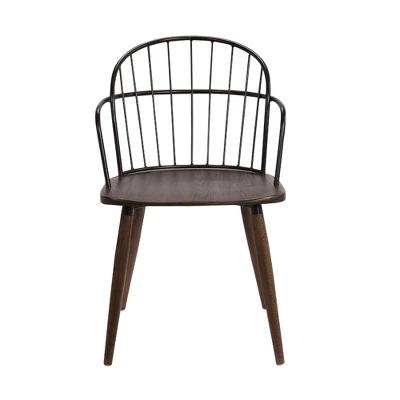 Bradley Steel Framed Side Chair - Armen Living 3 Bradley Steel Framed Side Chair - Armen Living