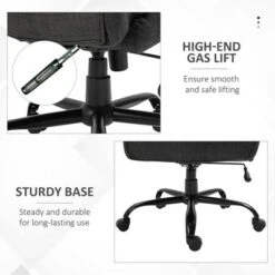 Vinsetto 500lbs Big And Tall Office Chair With Wide Seat, Ergonomic Executive Computer Chair With Adjustable Height, Swivel Wheels And Linen Finish -HOMCOM Sales Store GUEST 196e9a35 0ee5 4749 be22 725f2ea772d7