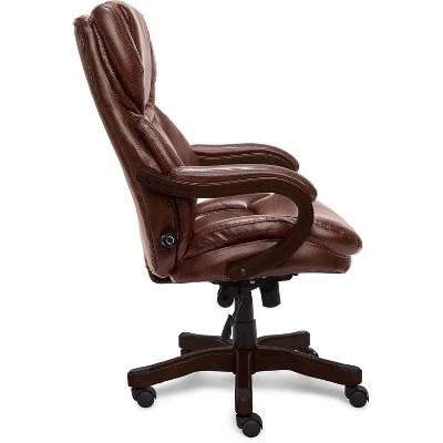 Big & Tall Executive Chair Redwood Leather - Serta 7 Big & Tall Executive Chair Redwood Leather - Serta - Image 5