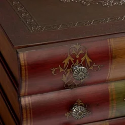 Crestview Collection Vintage Traditional Chestnut Wood Rectangular Accent Side End Table 23" X 20" With 3-Drawer Brown Golden Library Book For Spaces -HOMCOM Sales Store GUEST 1b92fffd c6f0 4ca5 bcdf f3cd9e64d6d3