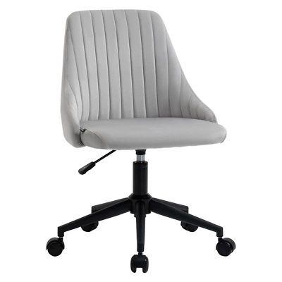 Vinsetto Mid-Back Office Chair, Velvet Fabric Swivel Scallop Shape Computer Desk Chair For Home Office Or Bedroom 8 Vinsetto Mid-Back Office Chair, Velvet Fabric Swivel Scallop Shape Computer Desk Chair For Home Office Or Bedroom - Image 6