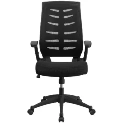 Emma And Oliver High Back Black Mesh Swivel Ergonomic Office Chair With Adjustable Flip-Up Arms -HOMCOM Sales Store GUEST 1ce91668 7089 4a0e 8b55 f3f2c8b2ed5e