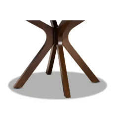 48" Kenji Wide Round Wood Dining Table Walnut - Baxton Studio -HOMCOM Sales Store GUEST 1d35a519 ab70 4e28 adc1 d63dd68233d4