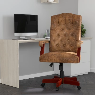 Merrick Lane High Back Tufted Home Office Chair With Height Adjustment And 360° Swivel 3 Merrick Lane High Back Tufted Home Office Chair With Height Adjustment And 360° Swivel