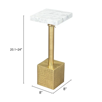 Rumi Side Table Marble White - ZM Home 10 Rumi Side Table Marble White - ZM Home - Image 8