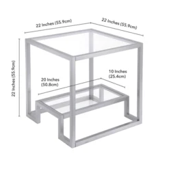 Metal Double Cross Legged Side Table In Nickel - Henn&Hart 14 Metal Double Cross Legged Side Table In Nickel - Henn&Hart -HOMCOM Sales Store GUEST 1ed9ee1c 5055 4655 9ff0 11d0e5a0adb4