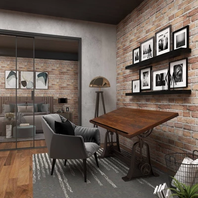 Industrial Teak Wood Console Table Brown - Olivia & May 12 Industrial Teak Wood Console Table Brown - Olivia & May - Image 10