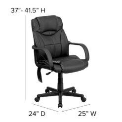 Emma And Oliver Mid-Back Ergonomic Massaging Black LeatherSoft Executive Swivel Office Arm Chair 12 Emma And Oliver Mid-Back Ergonomic Massaging Black LeatherSoft Executive Swivel Office Arm Chair -HOMCOM Sales Store GUEST 1f8bae32 ee9c 48c9 88a1 5e619ef0c8b6