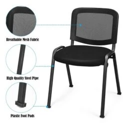 Costway Set Of 5 Conference Chair Mesh Back Office Waiting Room Guest Reception Black 18 Costway Set Of 5 Conference Chair Mesh Back Office Waiting Room Guest Reception Black -HOMCOM Sales Store GUEST 1fa6fb4e 0f95 4f68 96e4 6d977d096a37