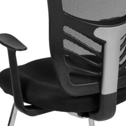 Flash Furniture Black Mesh Side Reception Chair With Chrome Sled Base -HOMCOM Sales Store GUEST 1fabf446 2622 497a 82bd 4a121371403f