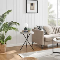 17.6" Round 3 Legged Industrial Style Side Table Cement - Danya B. -HOMCOM Sales Store GUEST 20235d23 df36 4d9c 994f fef3b65bb1cd