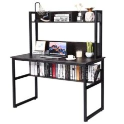 Costway Computer Desk With Hutch Bookshelf Study Wrting Desk Space Saving -HOMCOM Sales Store GUEST 2117a7ff f2ec 465a aa66 ee1f2af15785