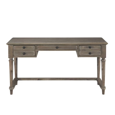 Cardano Wood Writing Desk In Driftwood Light Brown - Lexicon 7 Cardano Wood Writing Desk In Driftwood Light Brown - Lexicon - Image 5