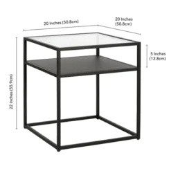 Metal Industrial Side Table In Black And Bronze Finish - Henn&Hart -HOMCOM Sales Store GUEST 22bb5d7f cb17 4b87 9006 343373020a4a