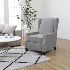 Contemporary Pushback Recliner With Accent Nail Trim Fabric Upholstery - Merrick Lane -HOMCOM Sales Store GUEST 23ba4f5b fe8c 48cd 9373 4c1b07e12792