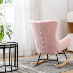 Upholstered Rocking Accent Chair With High Backrest And Armrests-ModernLuxe 15 Upholstered Rocking Accent Chair With High Backrest And Armrests-ModernLuxe -HOMCOM Sales Store GUEST 248adc55 41af 4531 a04f c9e239824473